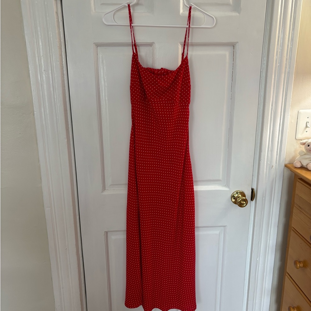 Hollister Red Polka Dot Slip Dress